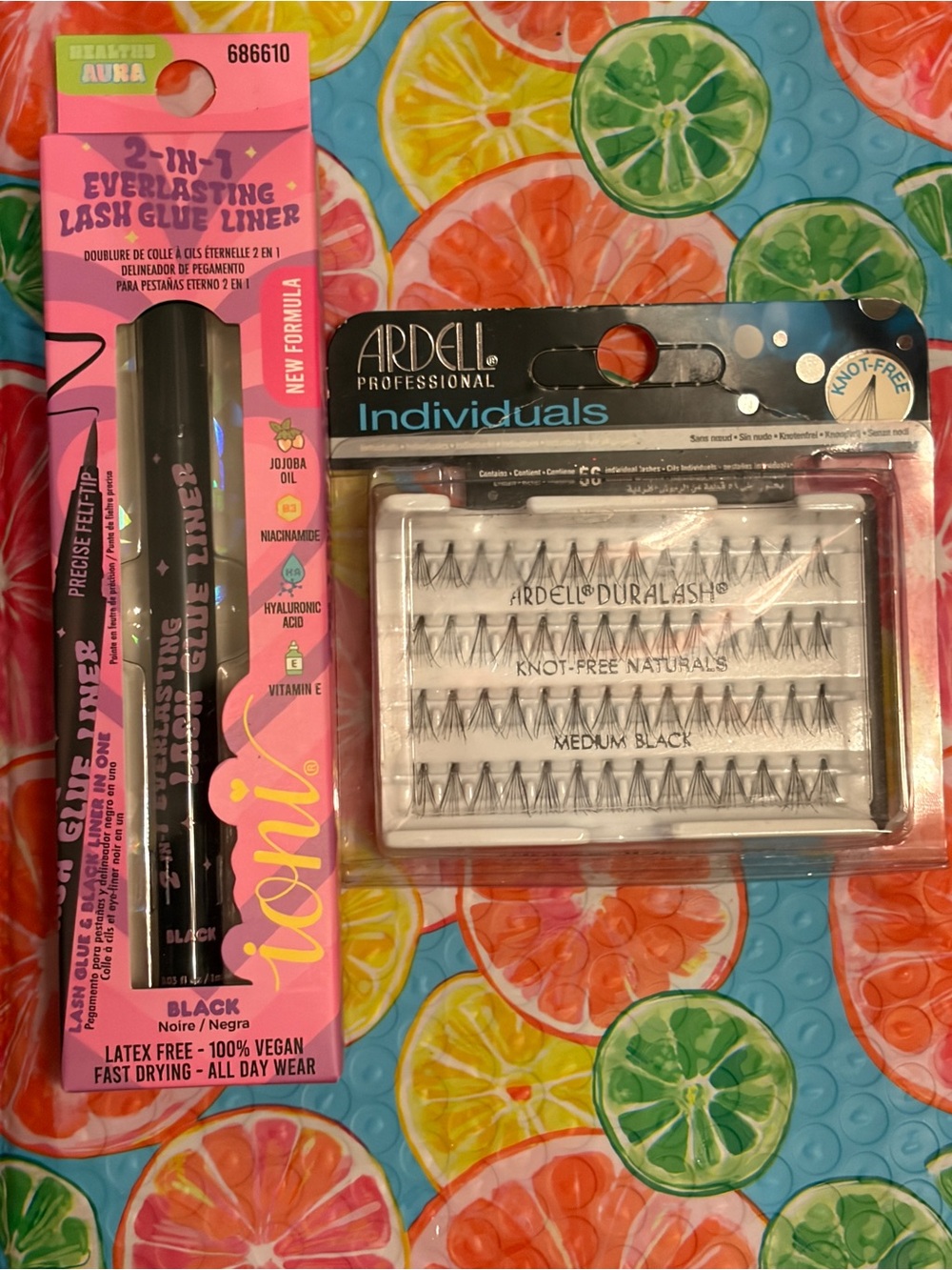 Ardell Individuals Medium Black Cluster Lashes with Black 2-in-1 Lash Glue Liner